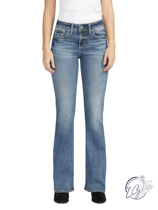 Thelma Suki Mid-Rise Bootcut Jeans By Silver Jeans