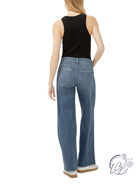 Paloma Mid-Rise Wide Leg Non-Distressed by Silver Jeans