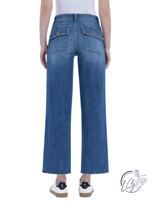 Diane High Rise Crop Straight Non-Distress by Lovervet