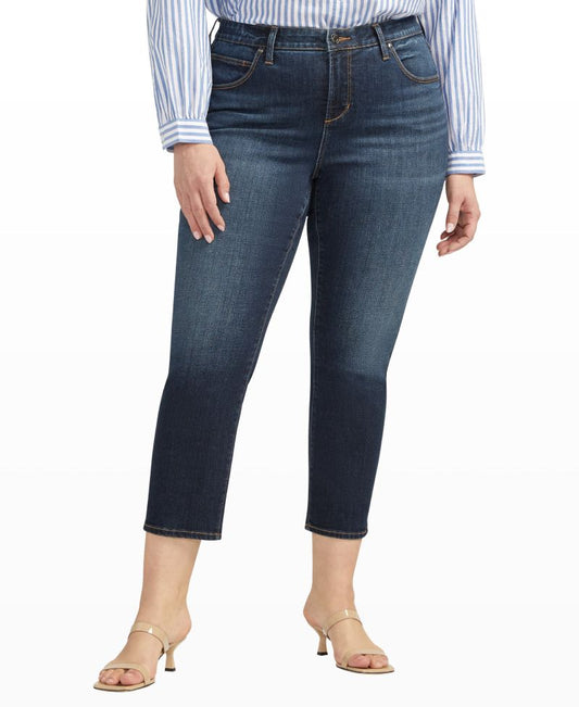Curvy Cora Mid Rise Straight Crop by Silver Jeans