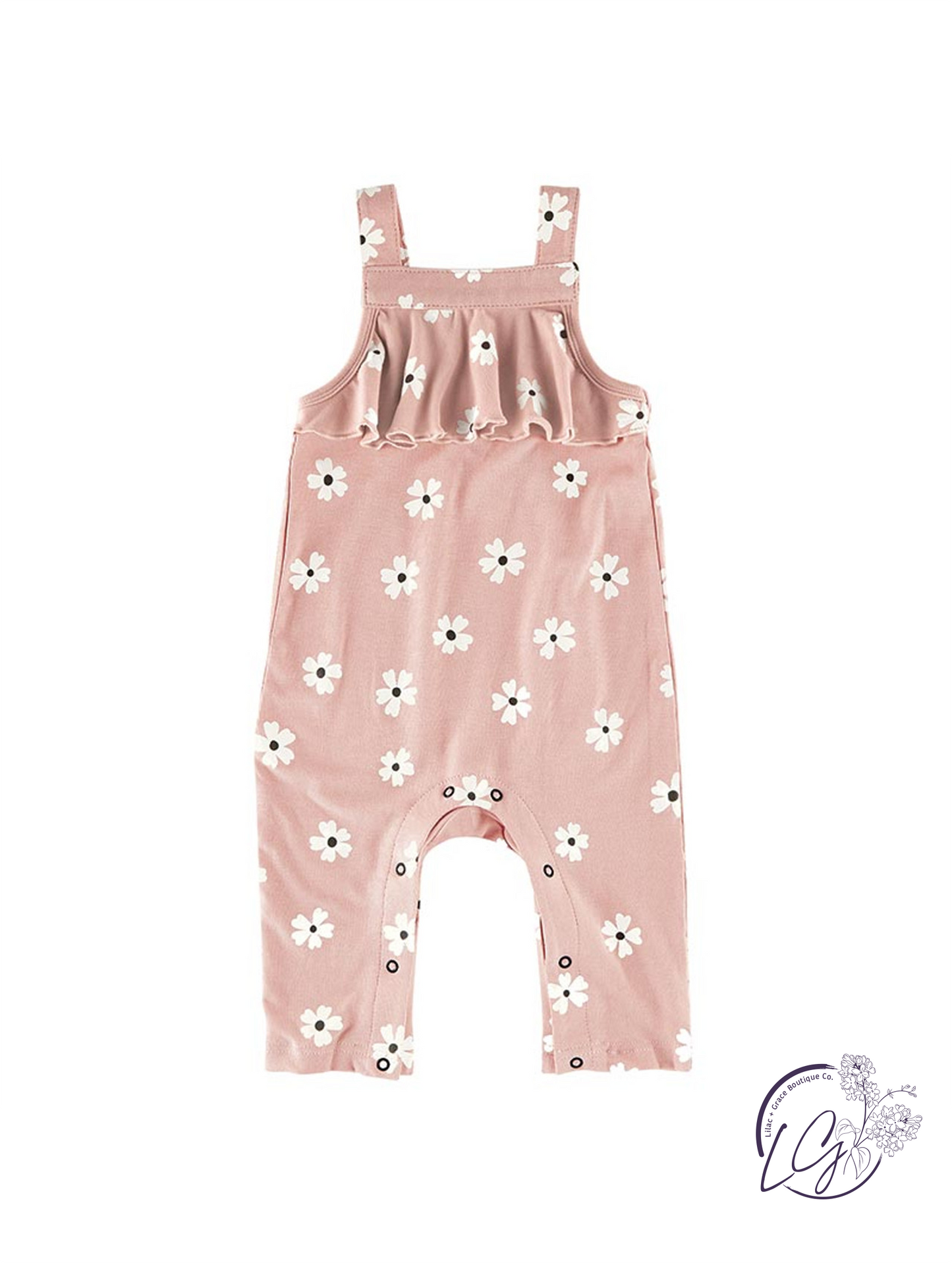 Whirl in Wonder Overall Ruffle Romper – Floral