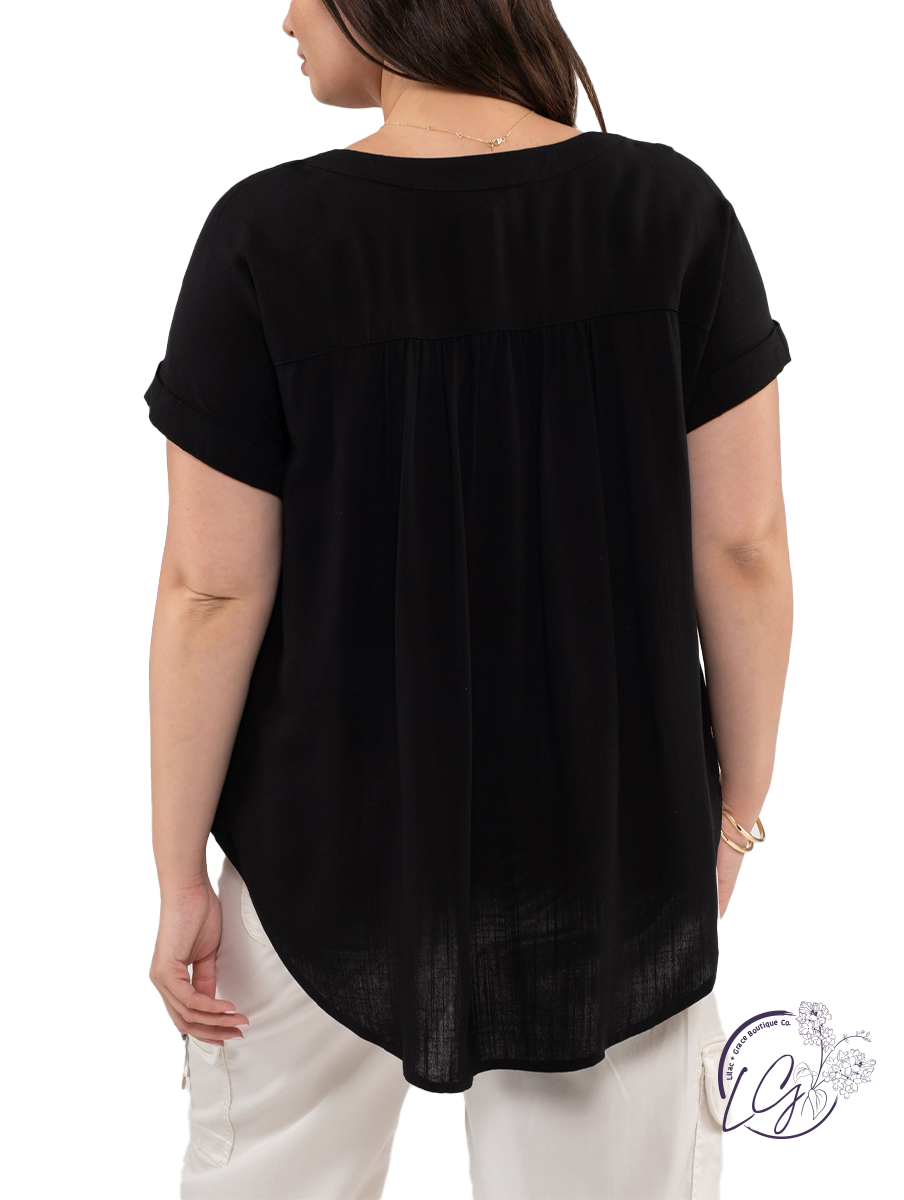 Curvy City Lights Button Down Top