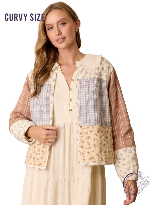 Curvy Faded Squares Meet Jacket