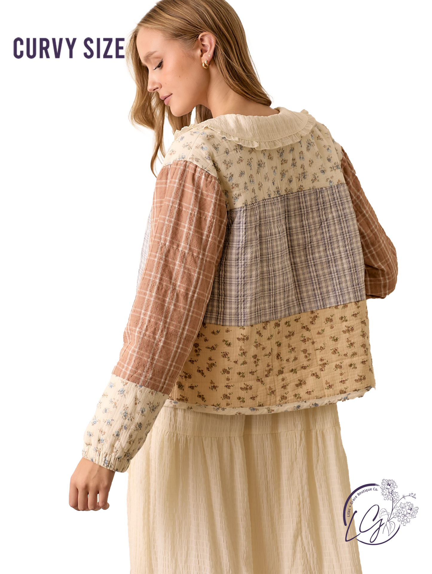 Curvy Faded Squares Meet Jacket