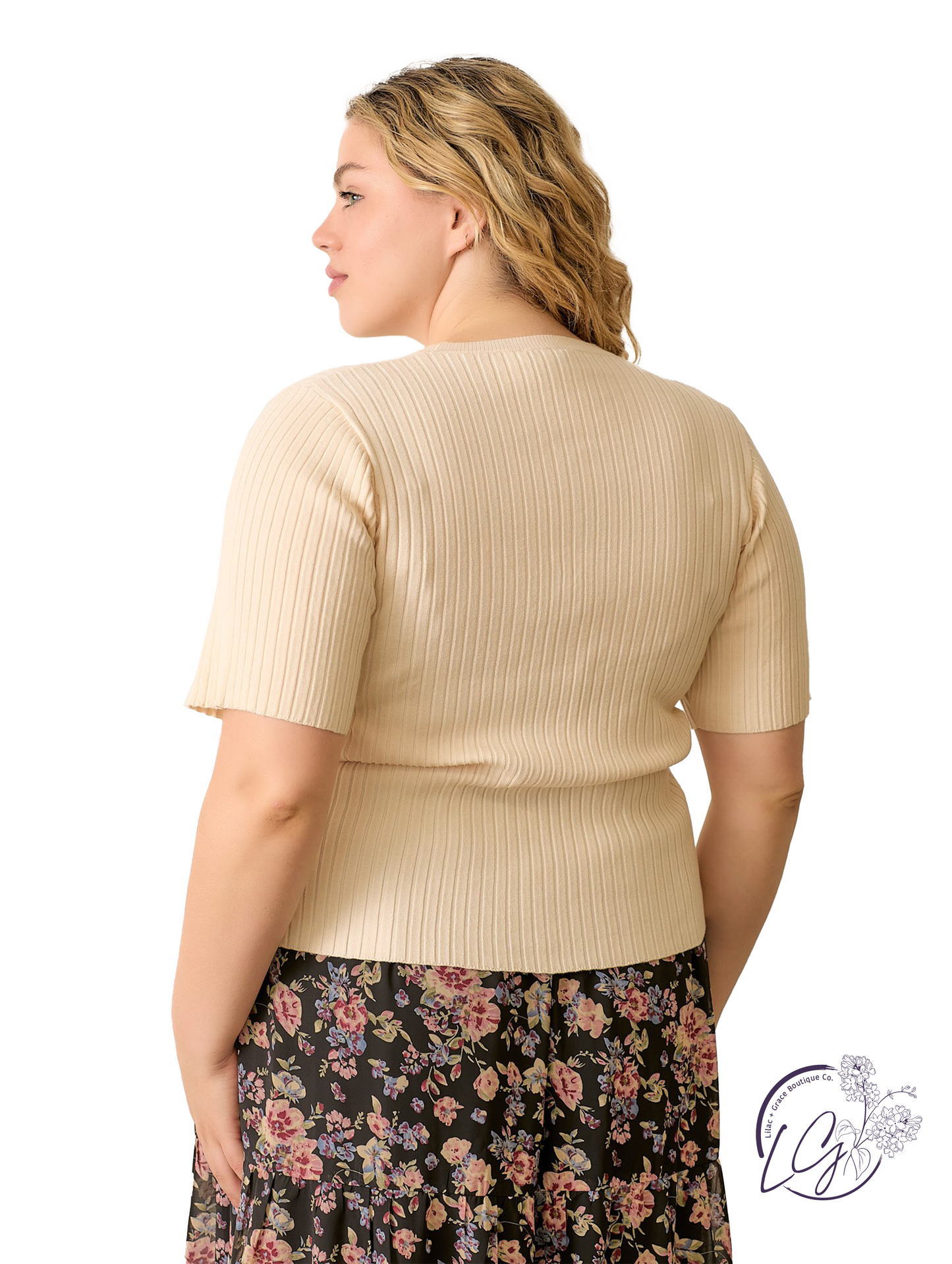 Curvy Contour Lines Sweater Top