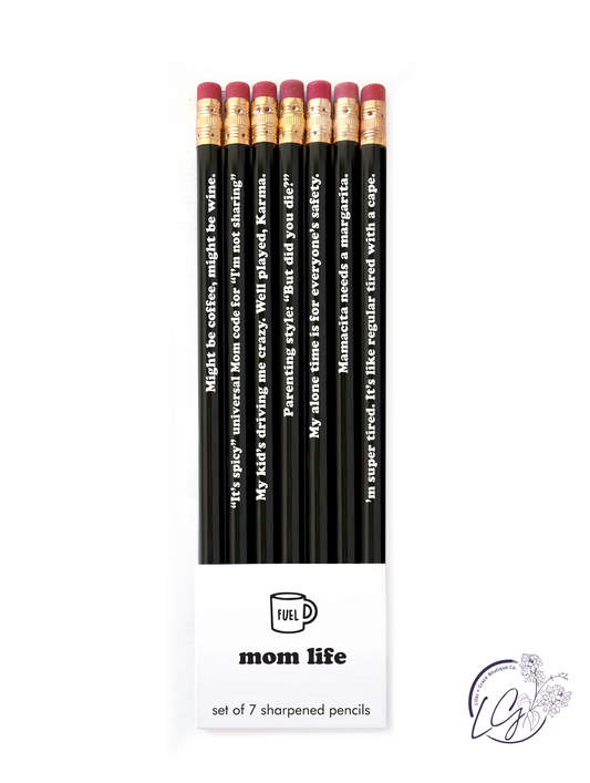 Mom Life Pencil Set