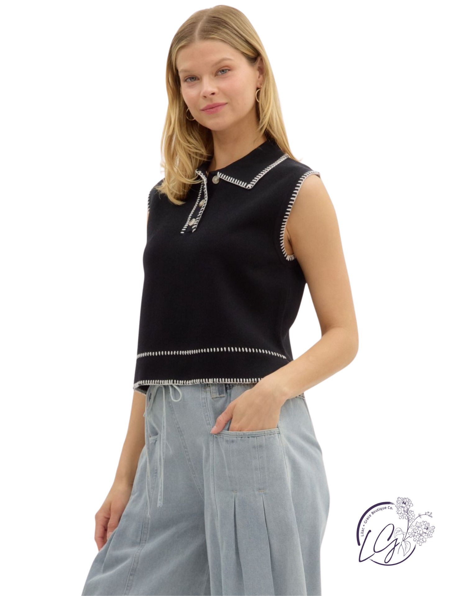 Hold Me Closer Sleeveless Sweater