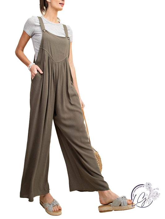 (SALE) Urban Charm Crepe Overall Jumpsuit