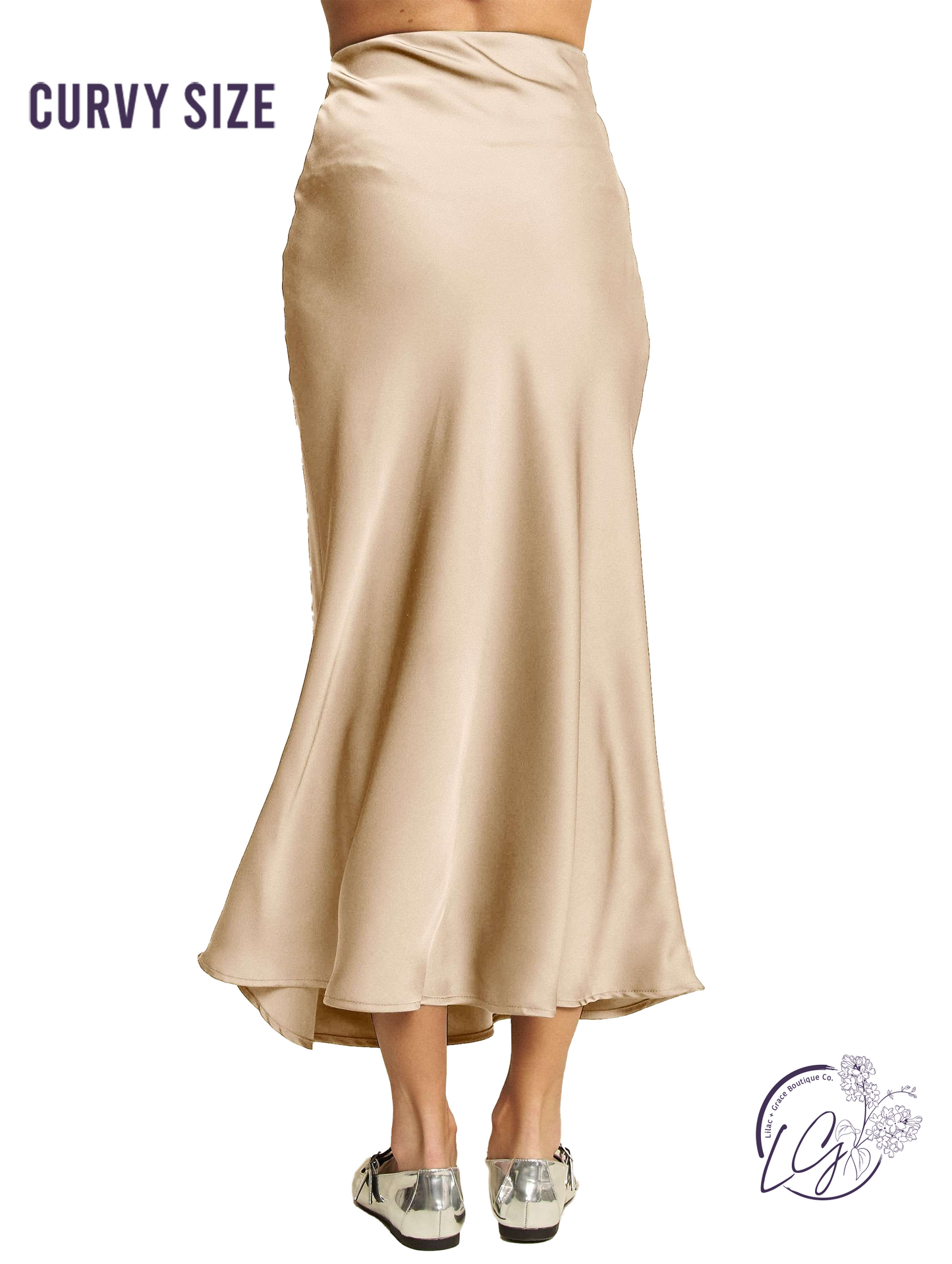 Curvy City Stroll Sleek Midi Skirt