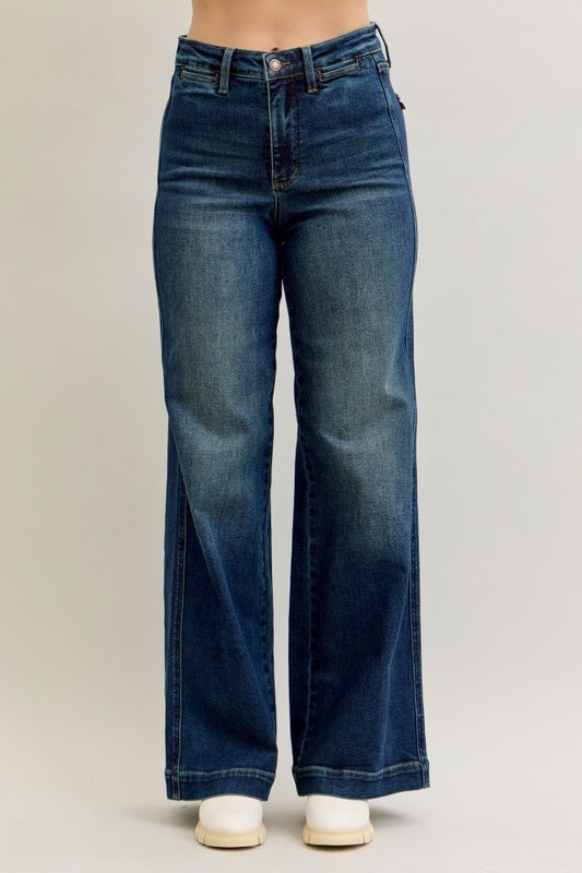 Retro High Rise Wide Leg Jeans by Judy Blue