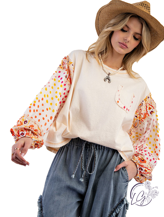 Curvy Painted Cotton Top