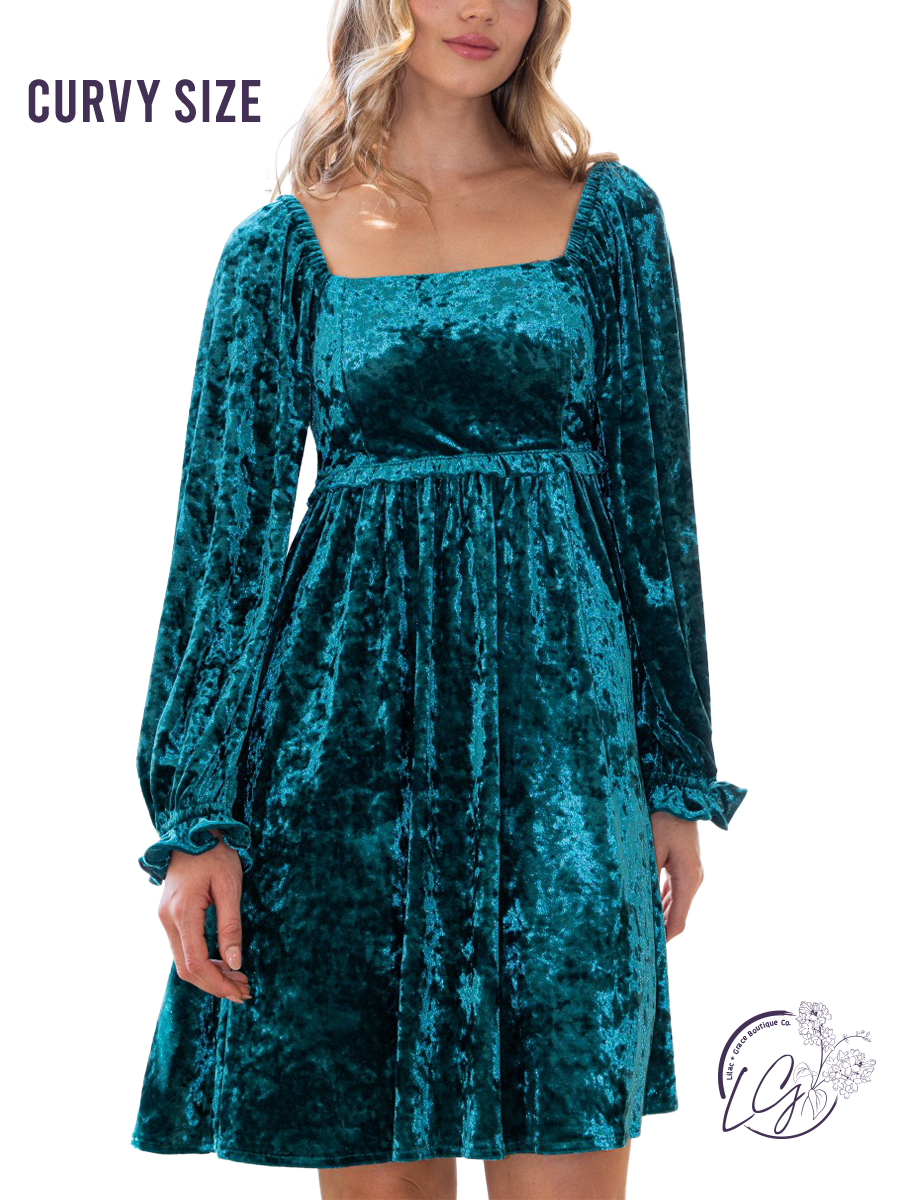 midnight magic mini dress Curvy Midnight Magic Mini Dress Teal / 3XL