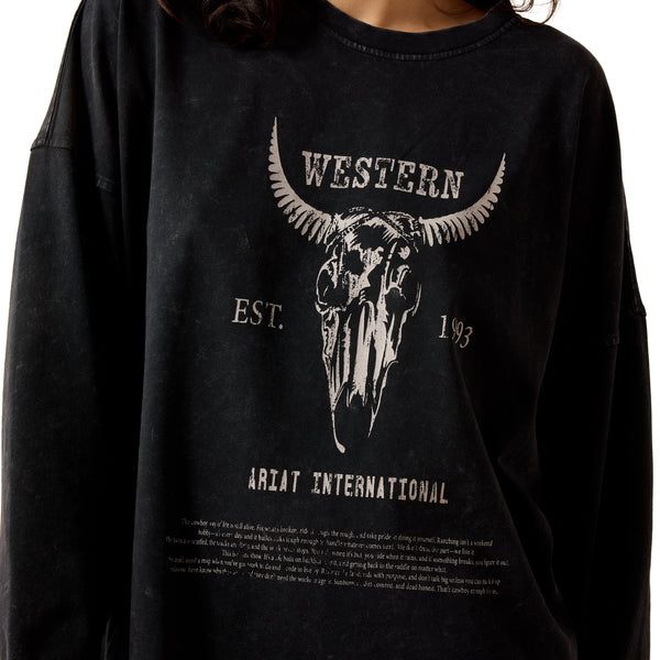 Ariat Canvas Oversized Long Sleeve T-Shirt