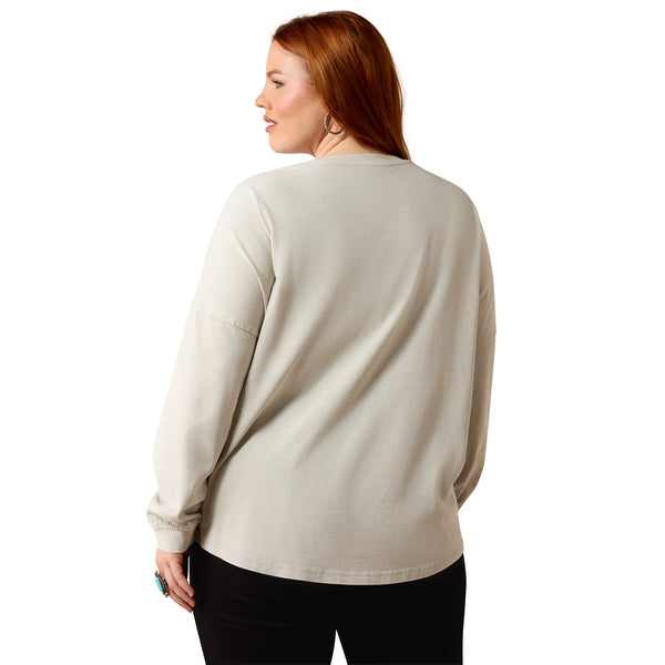Ariat Cowboy Canvas Oversized Long Sleeve T-Shirt