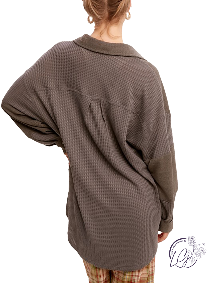 Differ Knit Oversized shirt