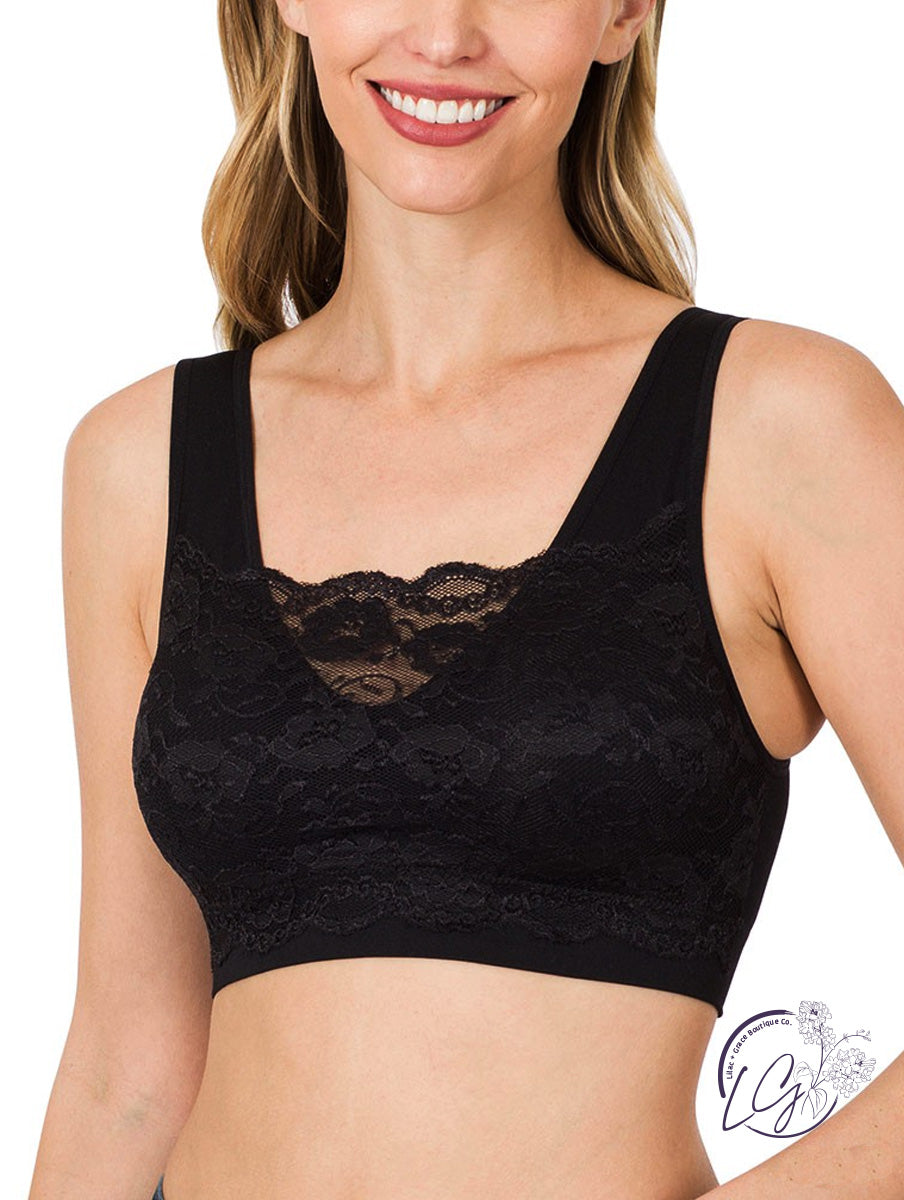 (Sale) Seamless Lace Whimsy Bralette