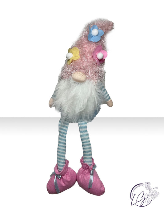 Fuzzy Flower HatGnome Dangle Leg