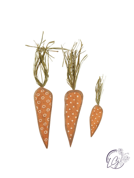 Wooden Carrots - Dotted