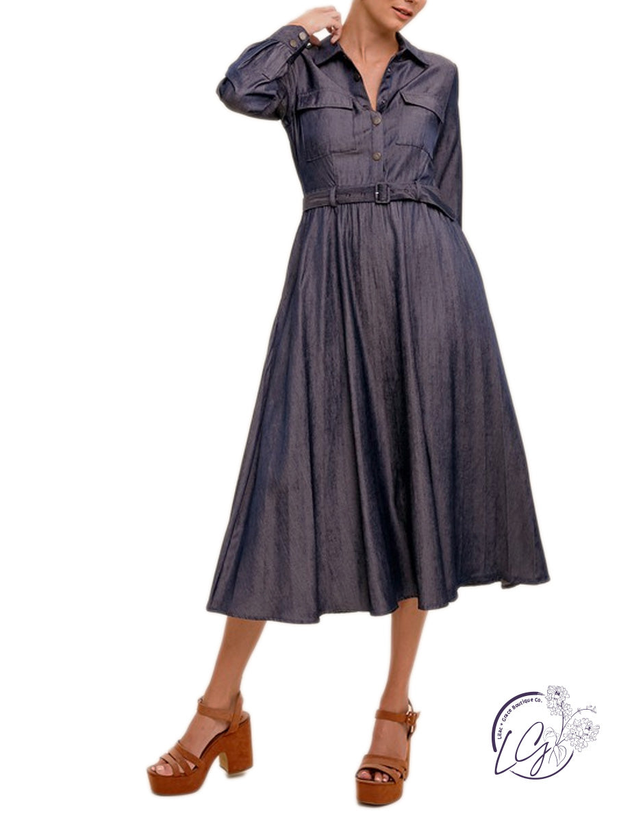 midi cargo dress On Vacation 2 Cargo Midi dress Dark Denim / Medium