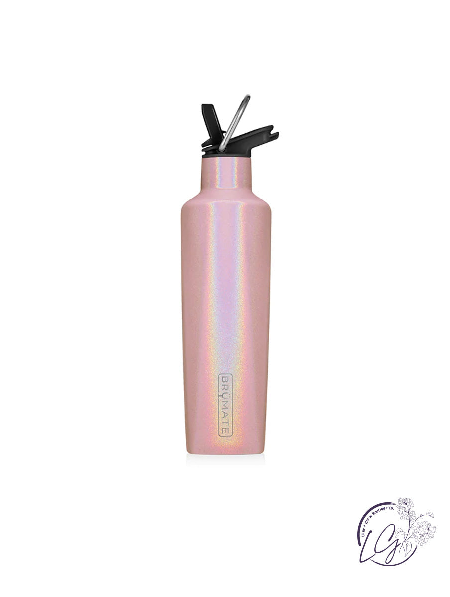 BruMate Winesulator 25 oz Canteen - Glitter Rose Gold