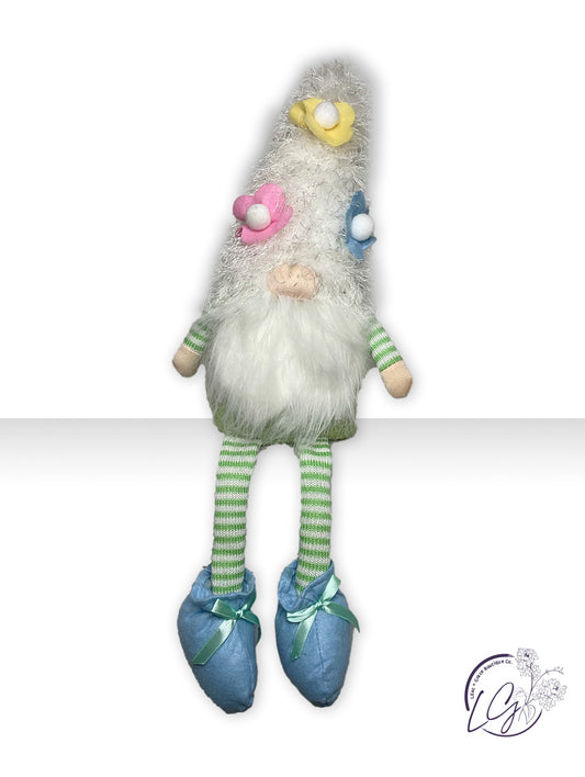 Fuzzy Flower HatGnome Dangle Leg