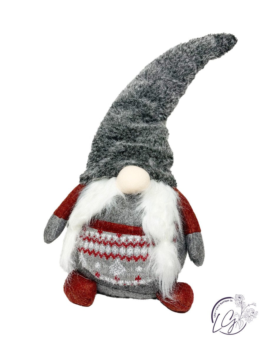 Silver Sparkle Gnome Sitter