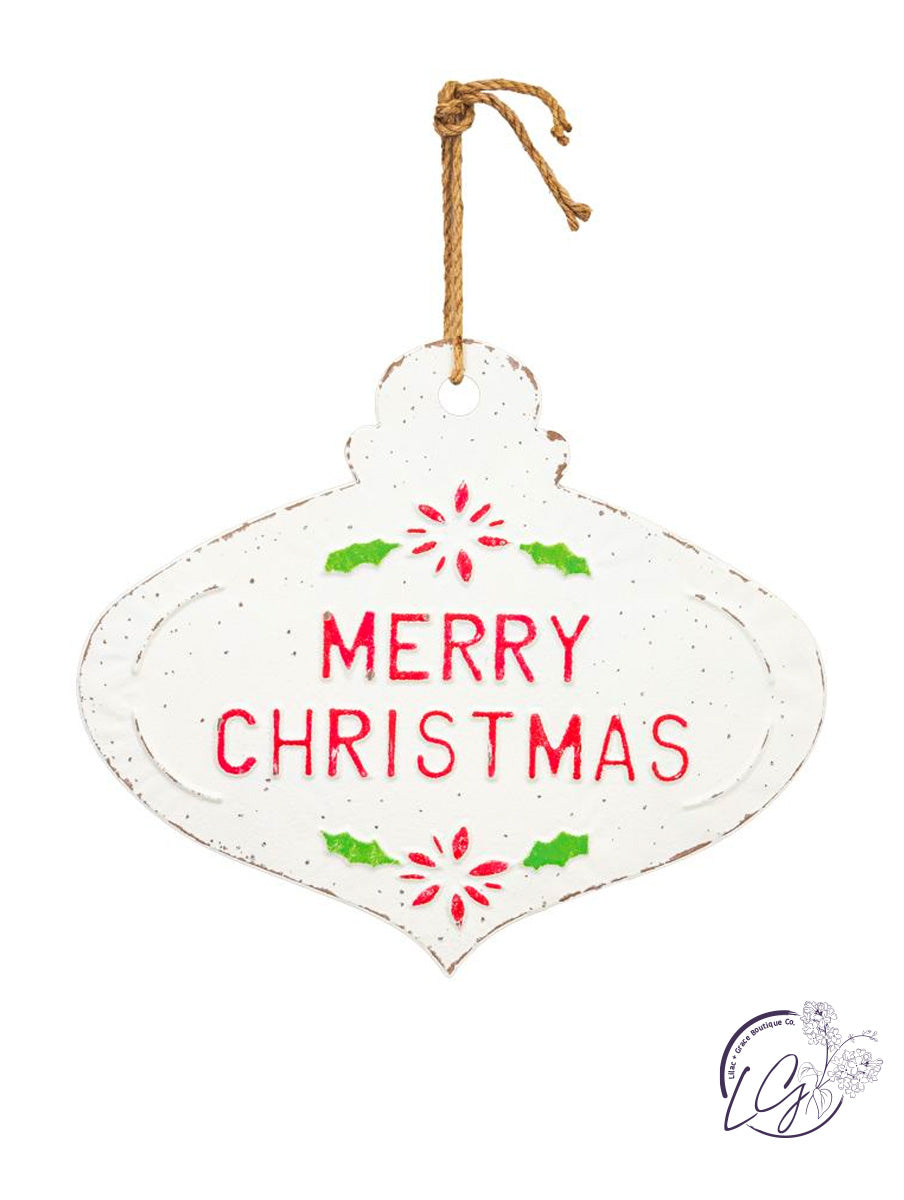 Vintage Merry Christmas Ornament