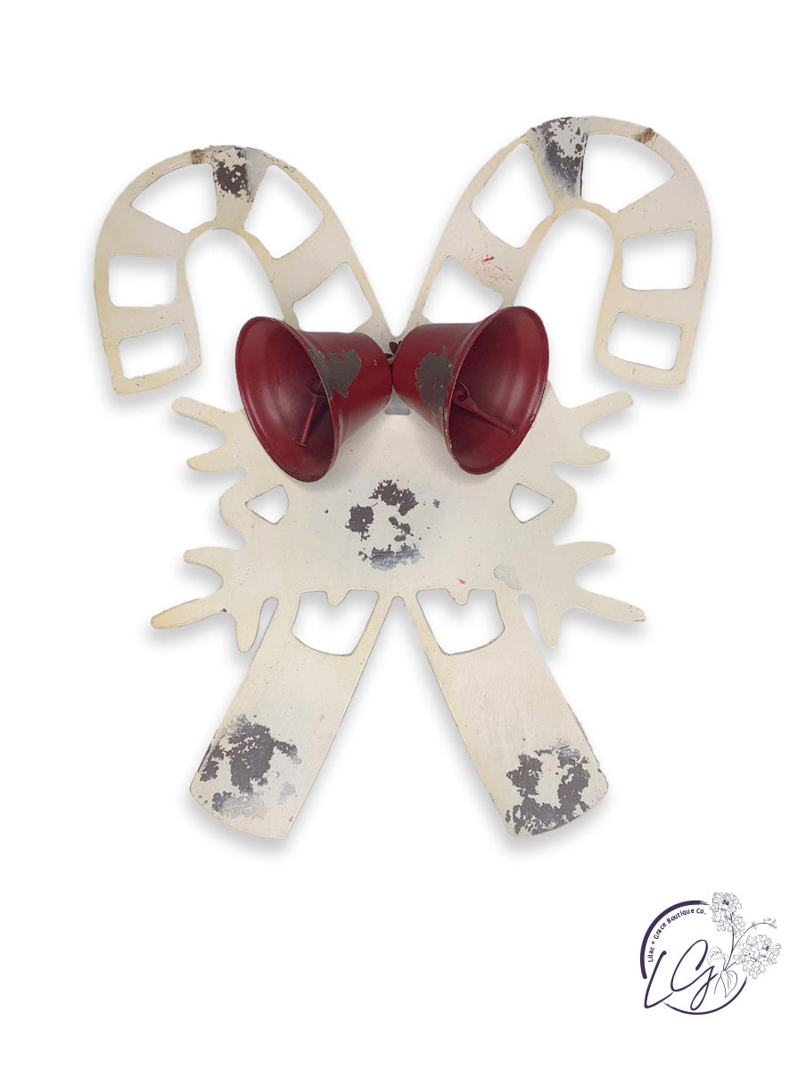 Vintage Candy Cane Bell Hanger