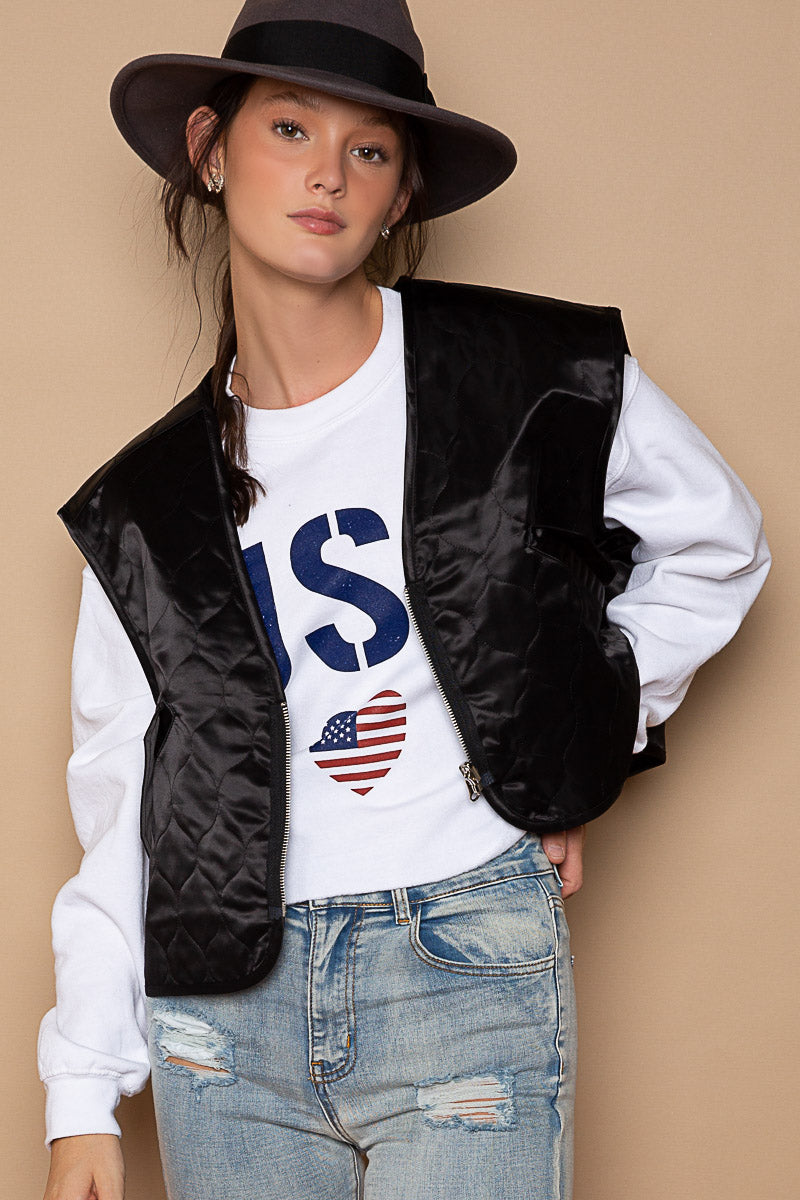 Midnight Maverick Quilted Vest