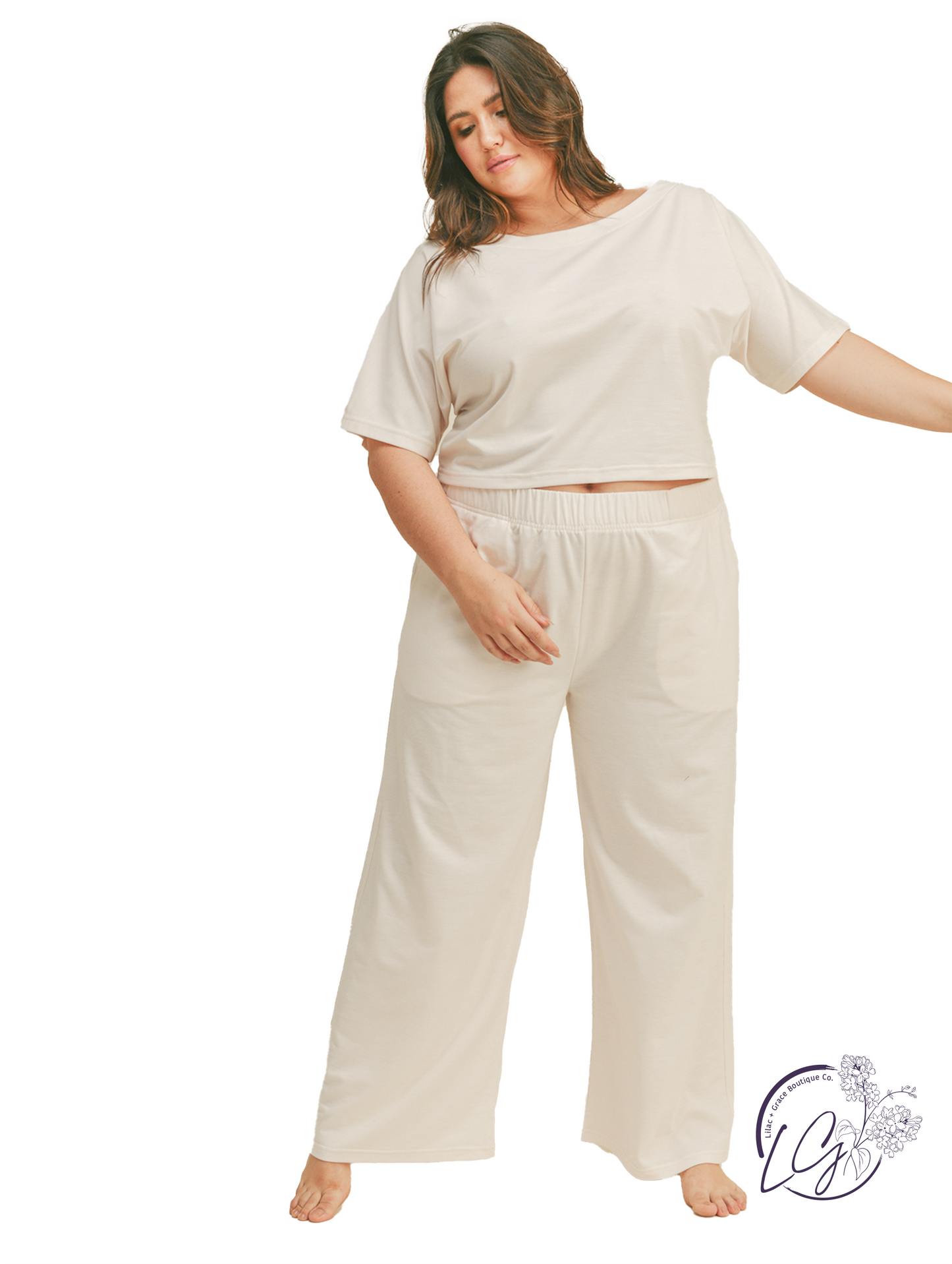 Curvy Beachfront Beauty Wide Leg Pants