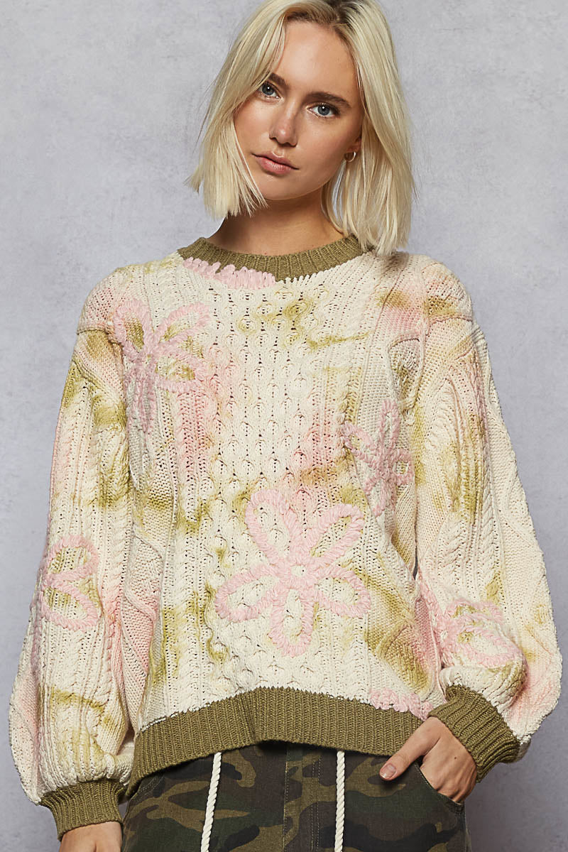 Pressed Petals Knit Pullover