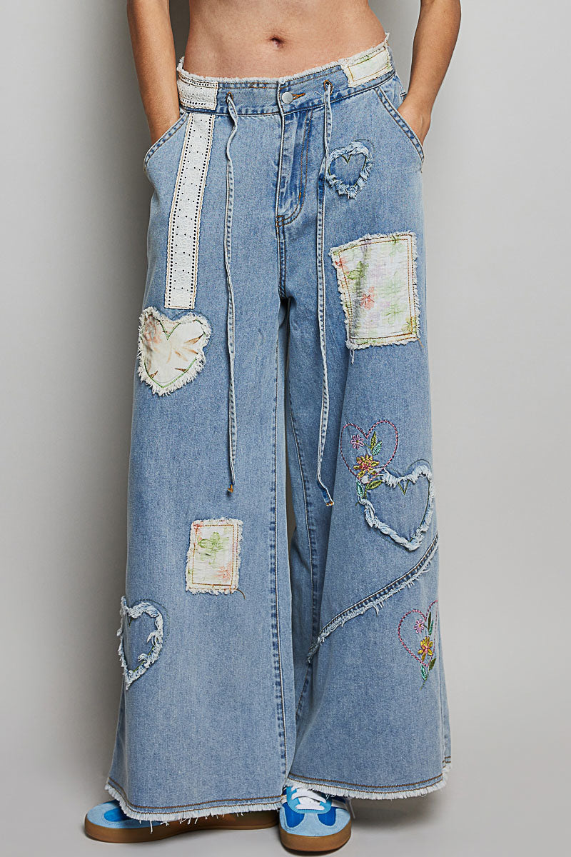 Hearts Align Denim Pants