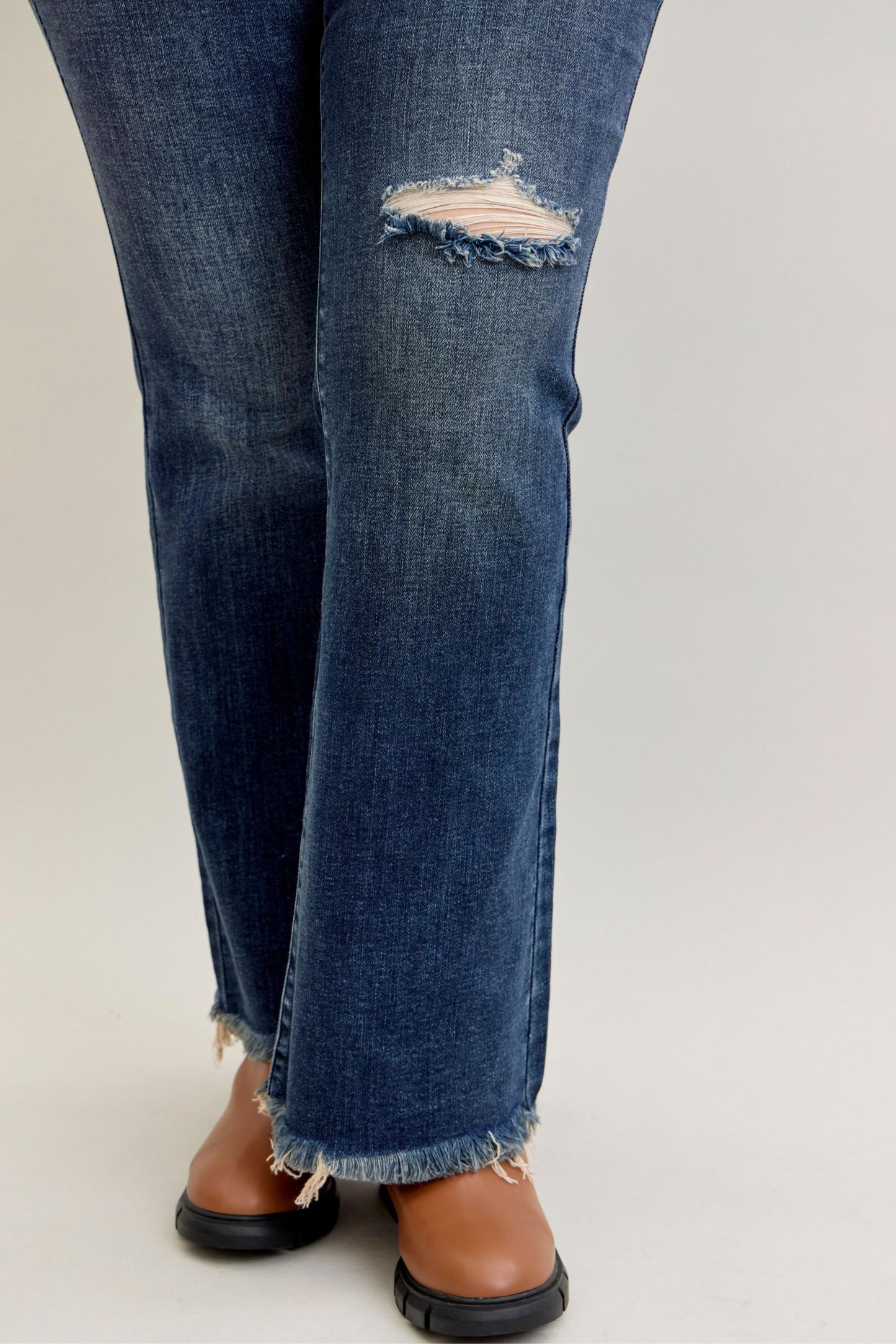Vesper Mid Rise Distressed Flare by Judy Blue