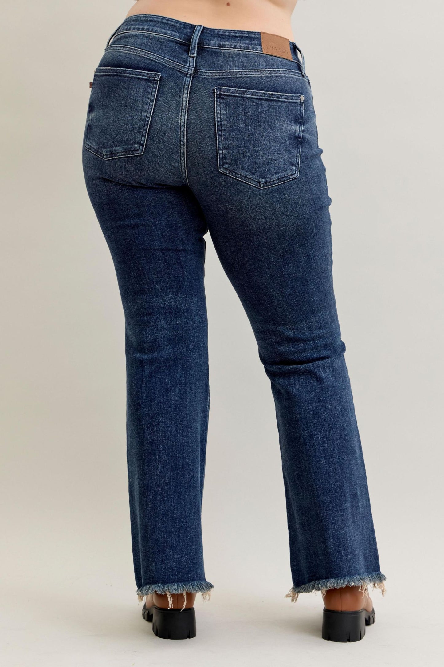 Vesper Mid Rise Distressed Flare by Judy Blue