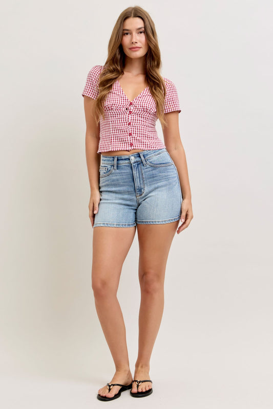 Shay High Rise Slim Short by Judy Blue