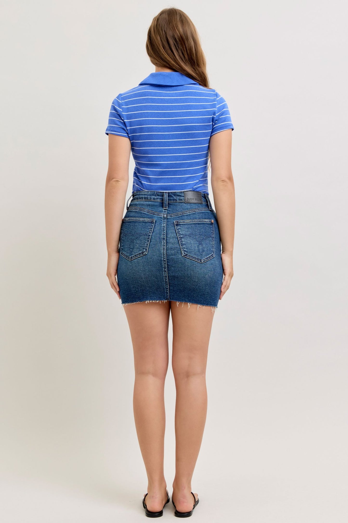 Remi Rigid Magic Denim Mini Skirt by Judy Blue