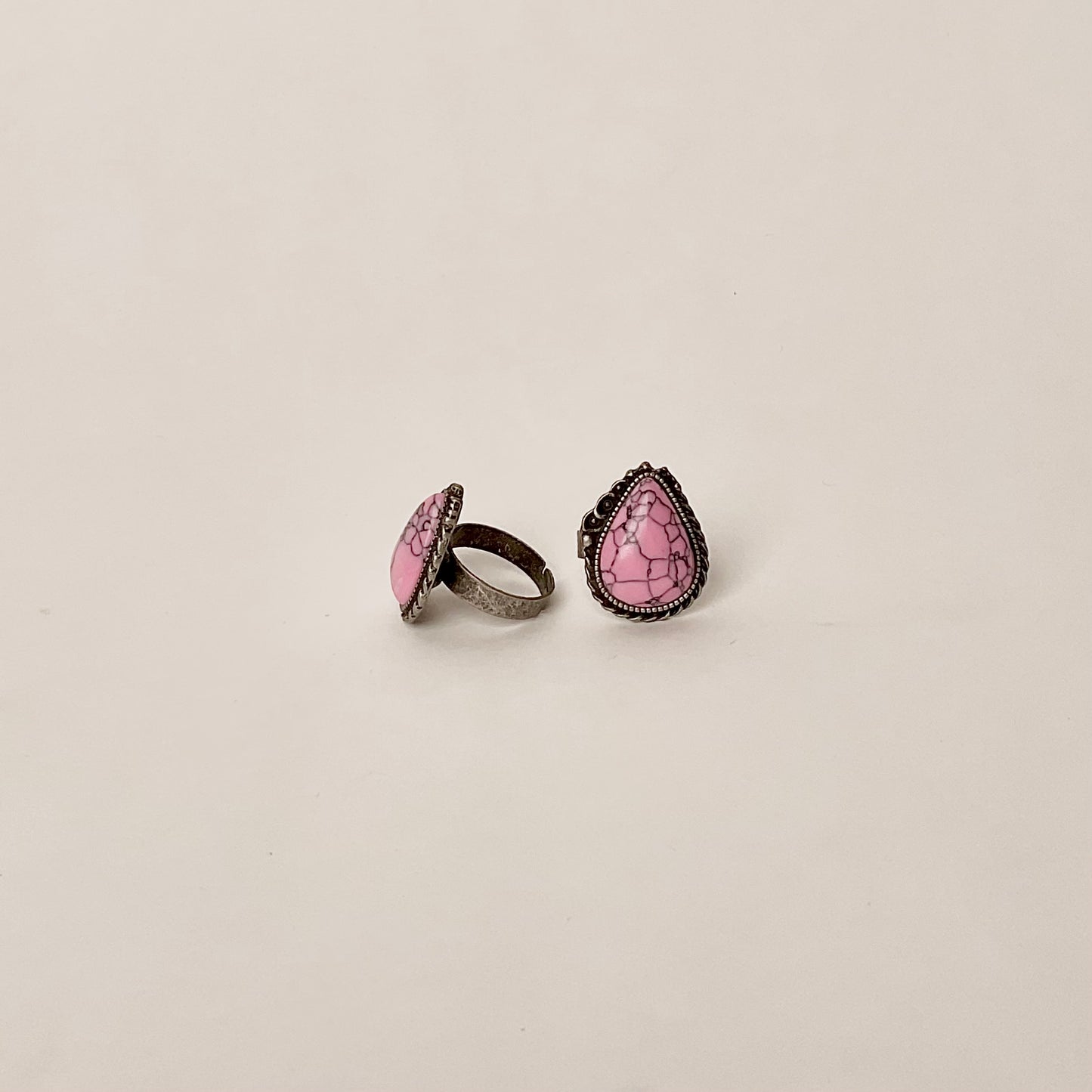 Western Teardrop Stone Ring- Medium