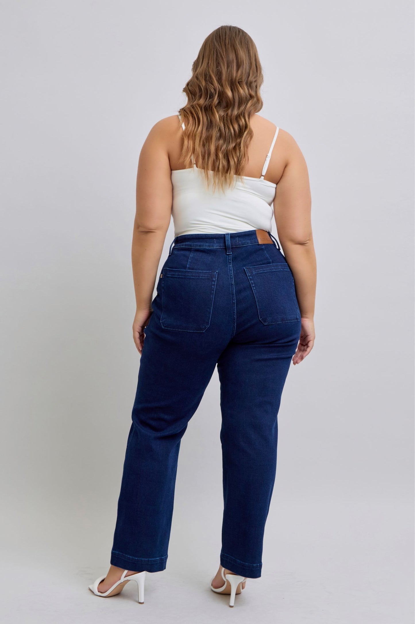 Noelle High Rise Work Wear Straight Non distressed by Judy Blue