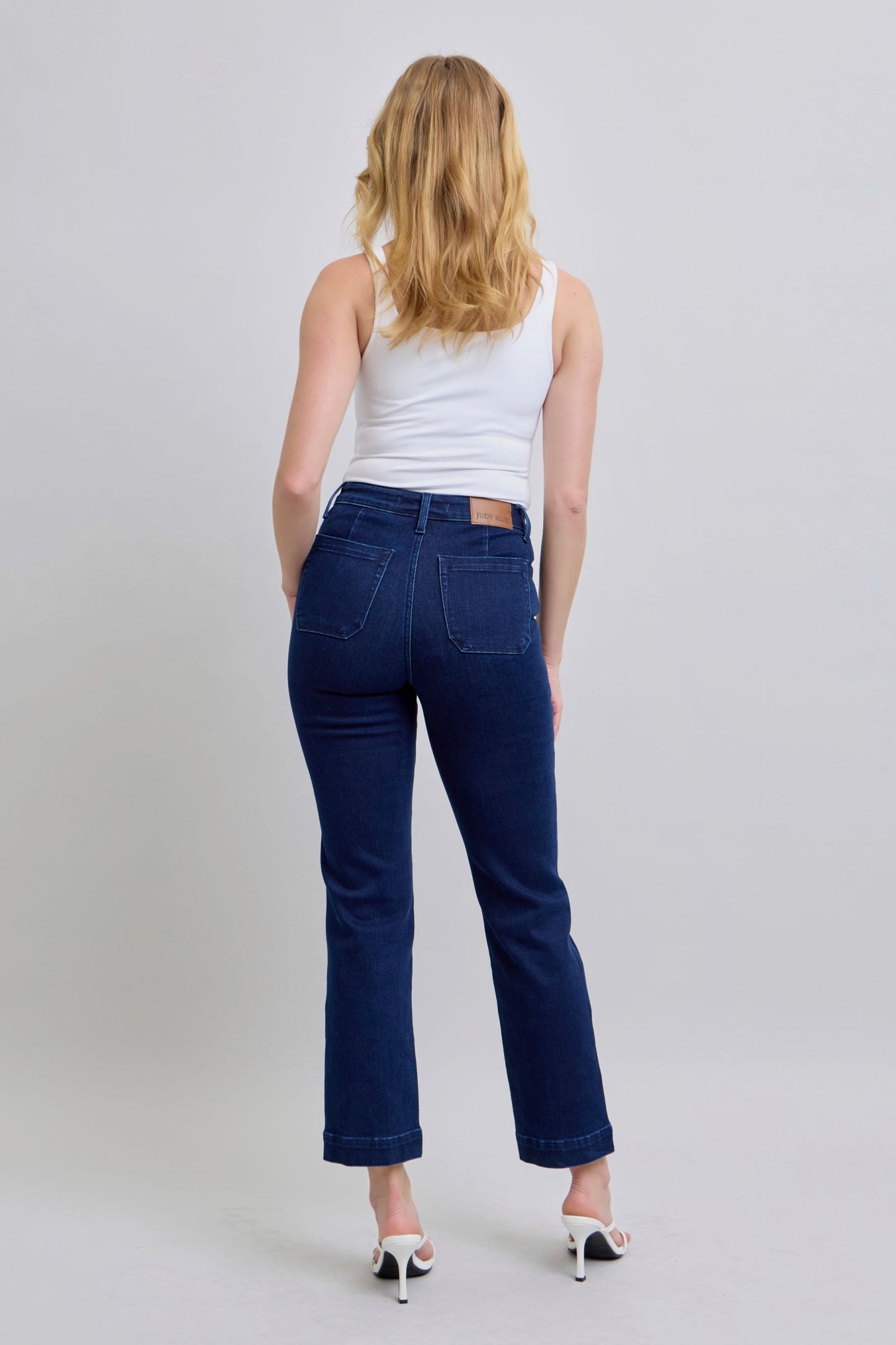 Noelle High Rise Work Wear Straight Non distressed by Judy Blue