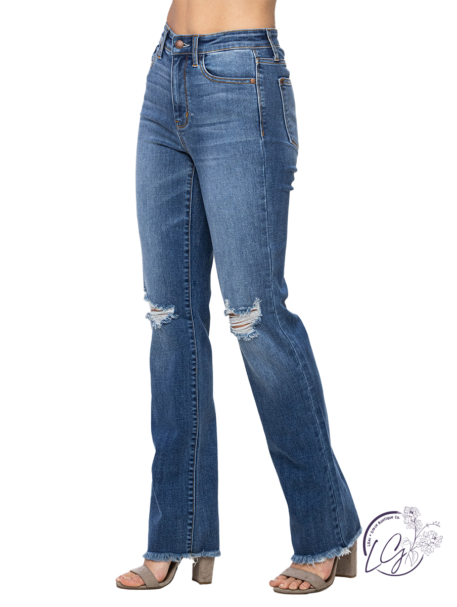 Opal High Waist Distressed Jeans By Judy Blue