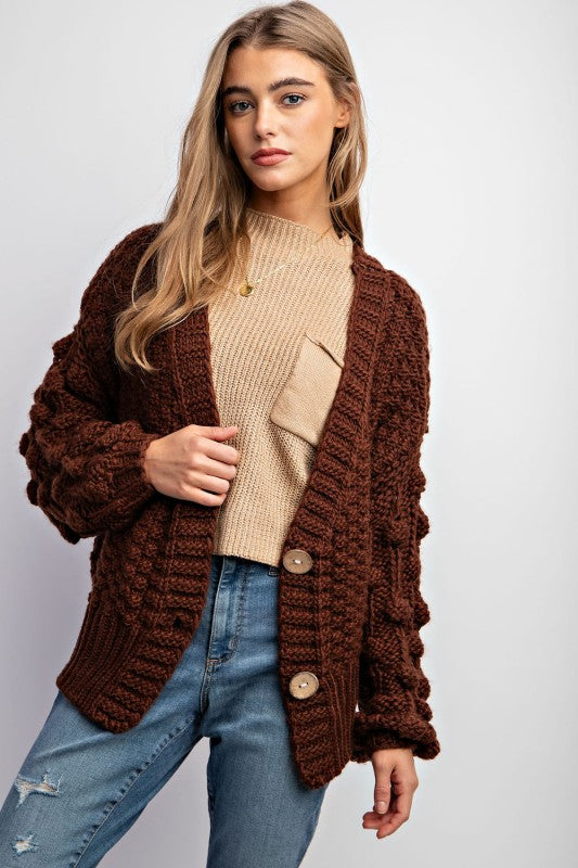 Curvy Sweet 3D Knit Cardigan