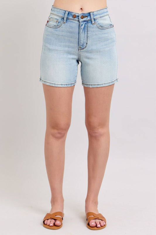 Elara High Rise 2 Button Shorts by Judy Blue