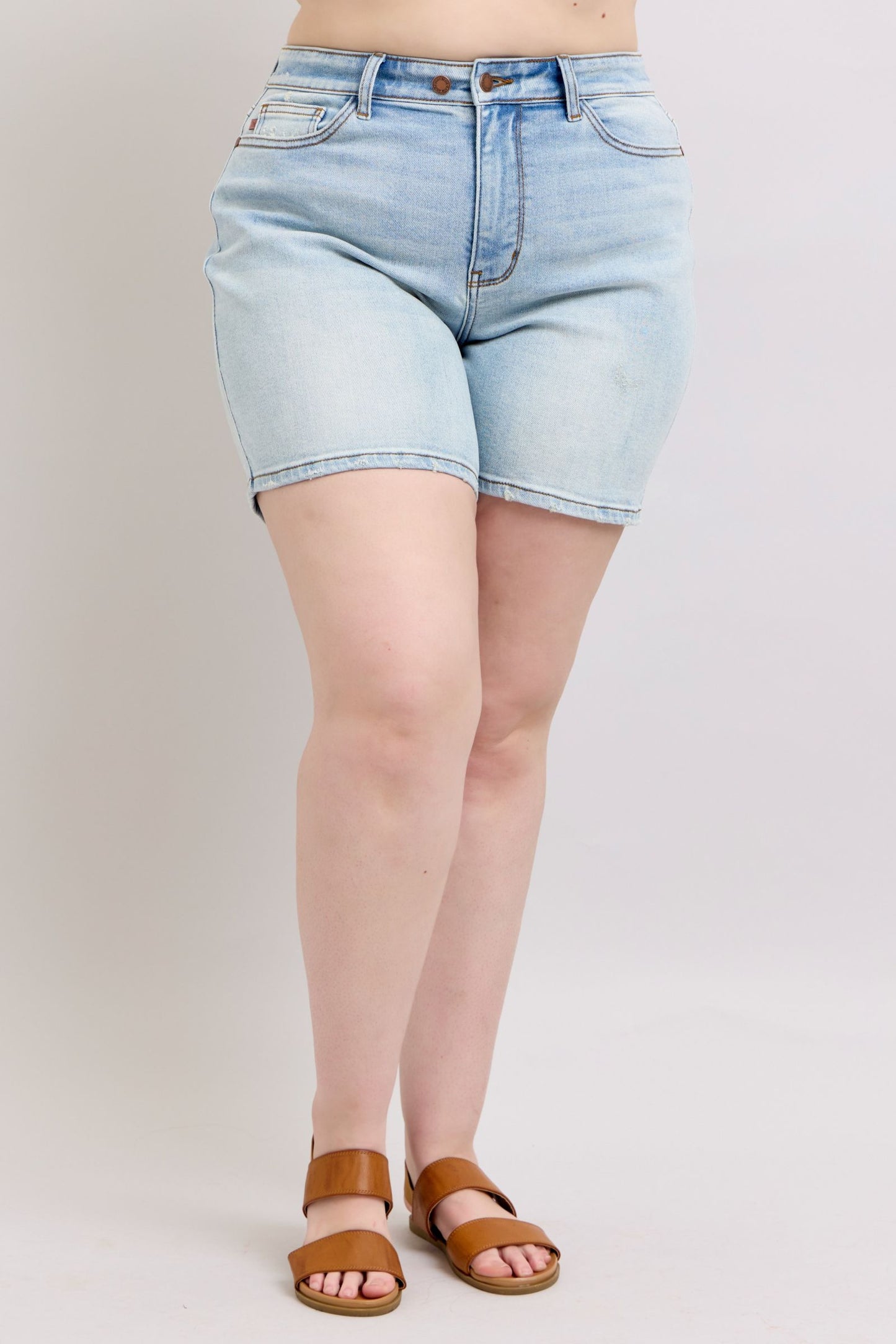 Elara High Rise 2 Button Shorts by Judy Blue