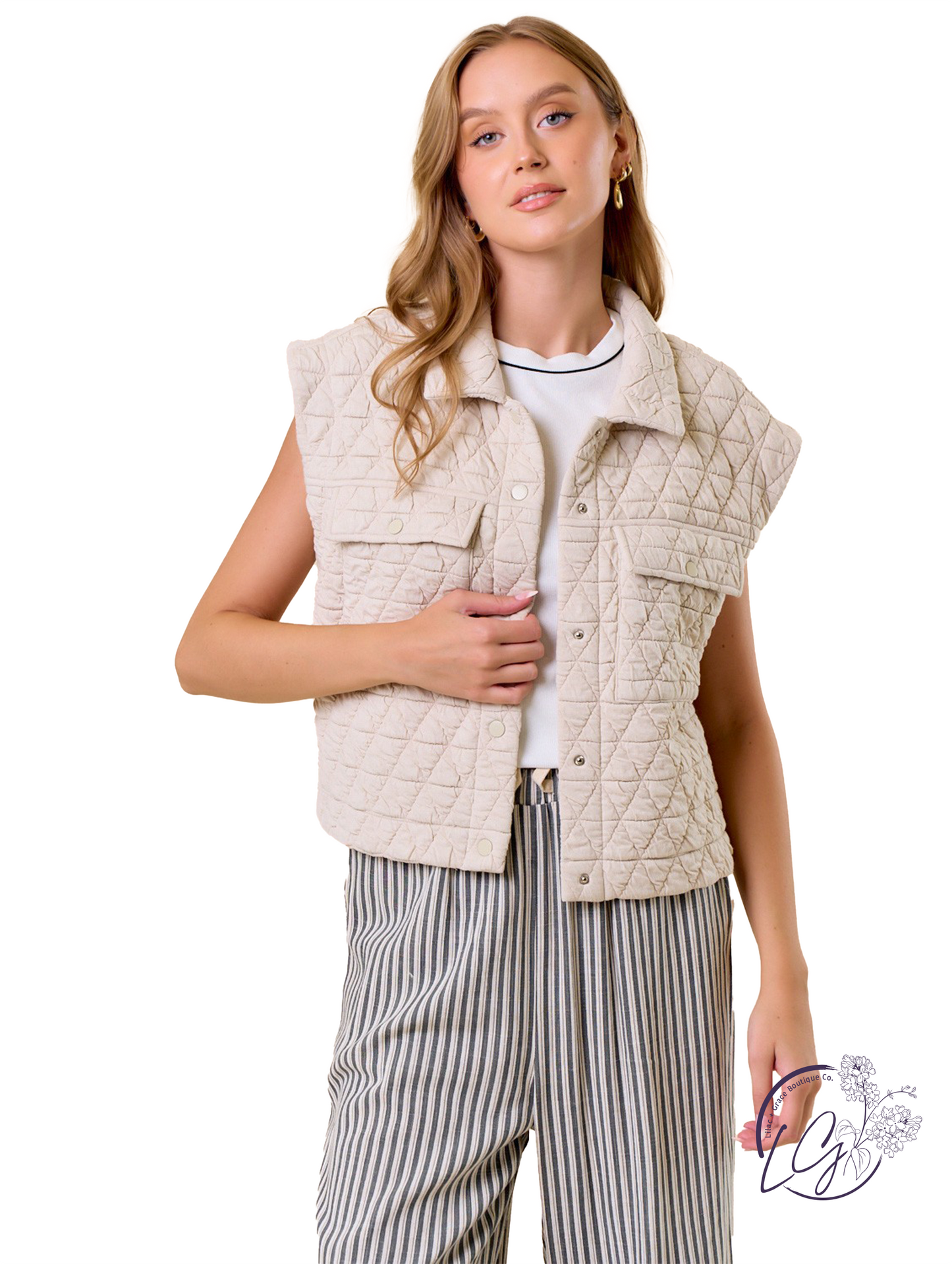 Golden Horizon Quilted Vest