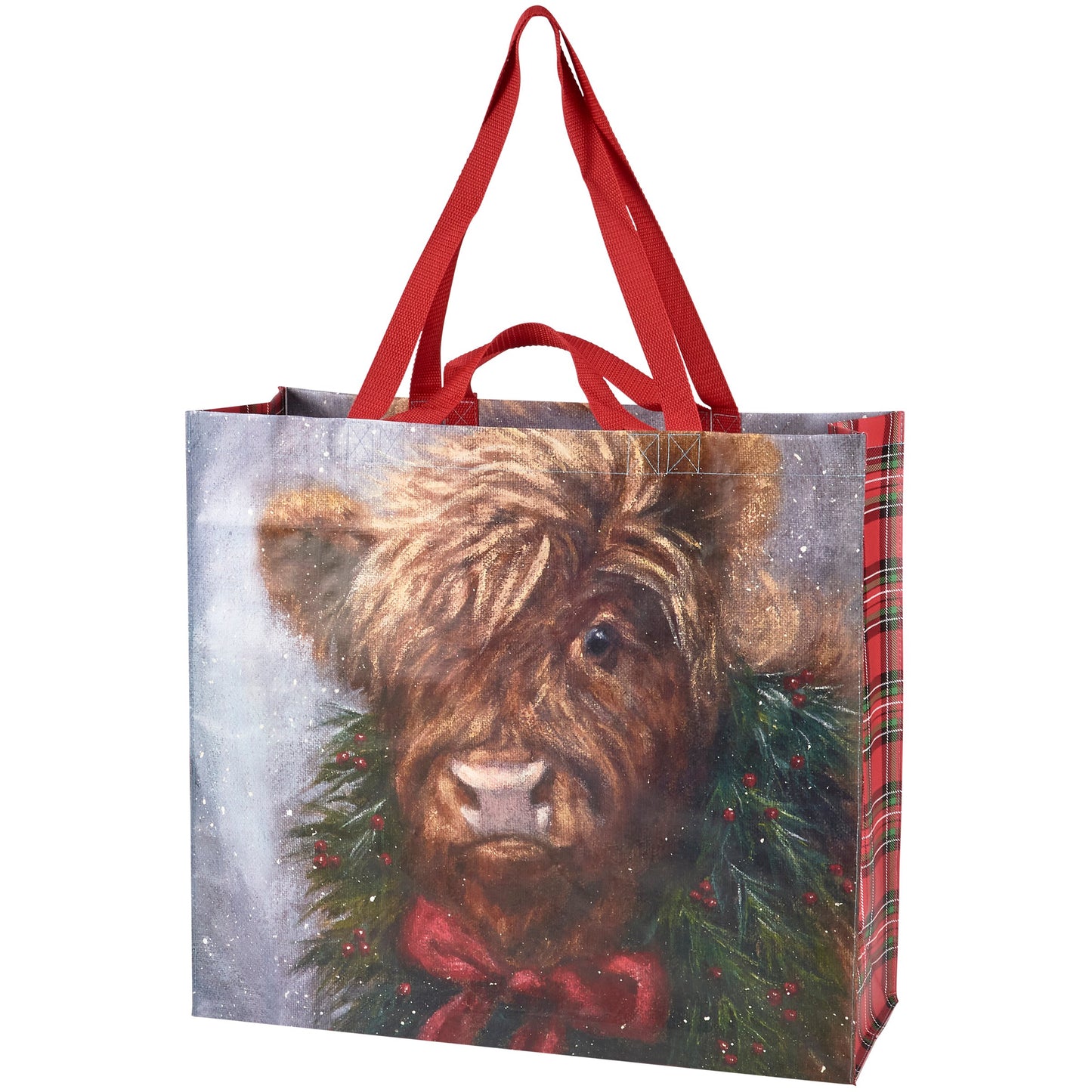 Christmas Highland Shopping Tote