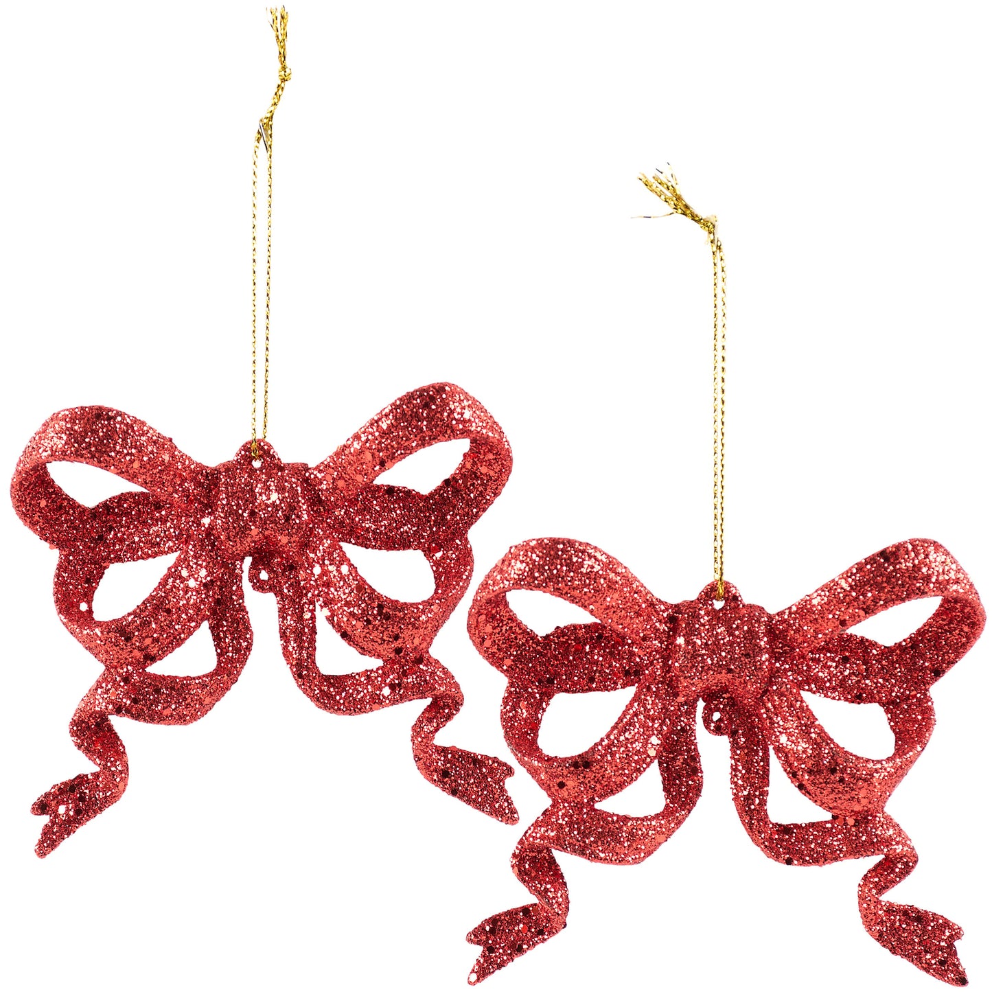 Red Glitter Bow Ornament