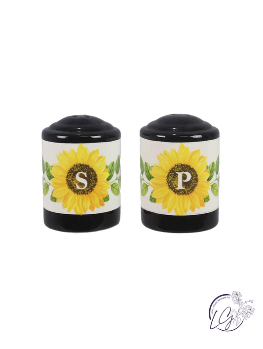 Sunflower Ceramic Salt & Pepper Shakers Set