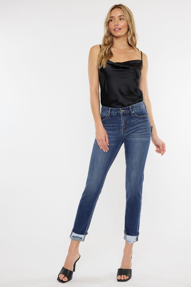 Gabriela Mid Rise Skinny Straight by Kan Can