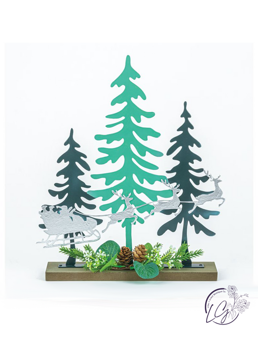 Trio Tree With Santa Flight Tabletop