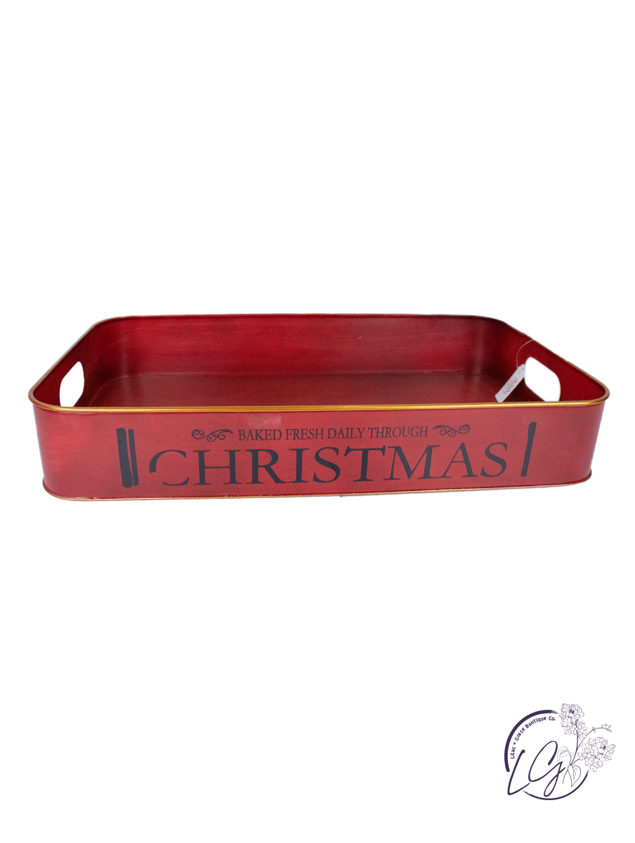 Metal Christmas Tray